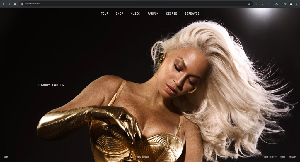 Beyonce Uses WordPress